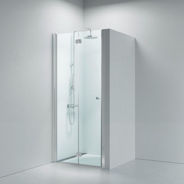 Strømberg Savona 180 nichefoldedør 700mm - Klart glas/krom Strømberg Savona 180 nichefoldedør 700mm - Klart glas/krom