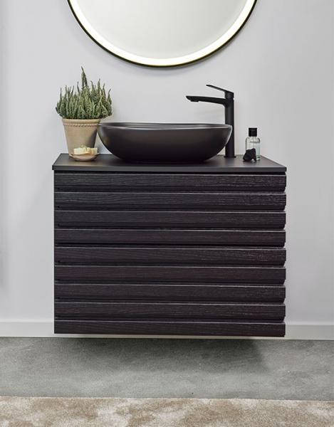 Cassøe Class 80 møbelsæt m/bowlevask - Sortbejdset eg/lameller Cassøe Class 80 møbelsæt m/bowlevask - Sortbejdset eg/lameller