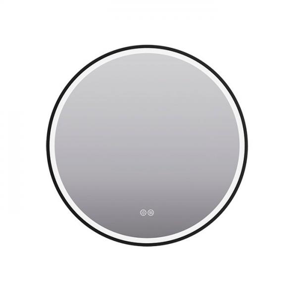 Cassøe Form rundt spejlskab m/lys, touch og antidug Ø60 cm - Sort