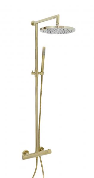 Cassøe Lago komplet brusesystem Ø250 - Poleret messing Cassøe Lago komplet brusesystem Ø250 - Poleret messing
