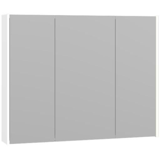 Dansani Ambi spejlskab 100 m/lysstyring og 3 låger - Hvid mat Dansani Ambi spejlskab 100 m/lysstyring og 3 låger - Hvid mat