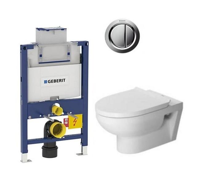 Duravit No.1 Rimless toiletpakke inkl. lav cisterne, krom betjening og sæde m/soft-close Duravit No.1 Rimless toiletpakke inkl. lav cisterne, krom betjening og sæde m/soft-close