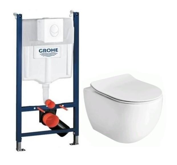 Lavabo Glomp Mini rimless toiletpakke inkl. sæde m/soft-close, cisterne og hvid betjening Lavabo Glomp Mini rimless toiletpakke inkl. sæde m/soft-close, cisterne og hvid betjening