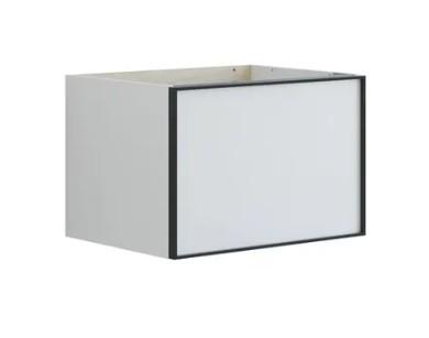 Dansani Luna Mini vaskeskab 60x40 m/skuffer - Hvid mat/sort ramme Dansani Luna Mini vaskeskab 60x40 m/skuffer - Hvid mat/sort ramme