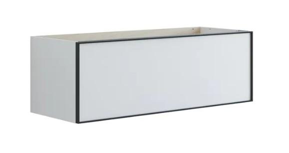 Dansani Luna Mini dobbelt vaskeskab 120x40 m/skuffer - Hvid mat/sort ramme Dansani Luna Mini dobbelt vaskeskab 120x40 m/skuffer - Hvid mat/sort ramme