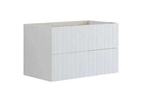 Dansani Luna vaskeskab 80x40 m/skuffer - Hvid mat/riflet Dansani Luna vaskeskab 80x40 m/skuffer - Hvid mat/riflet