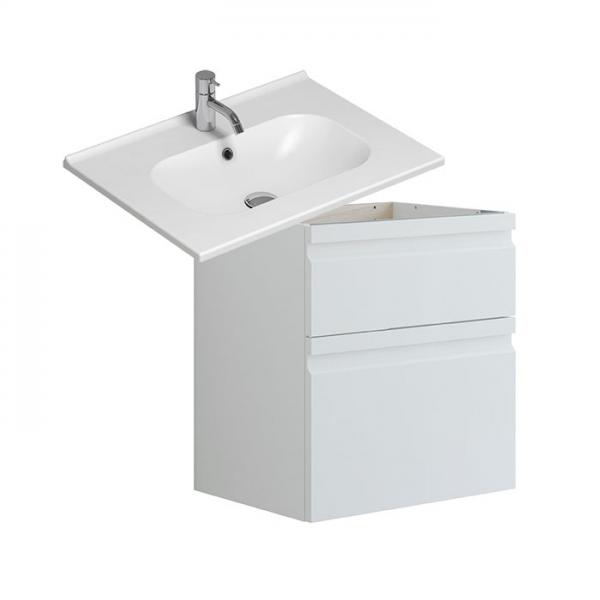 Dansani Luna Urban 60 møbelsæt m/Kantate vask og integrerede greb - Høj - Hvid mat Dansani Luna Urban 60 møbelsæt m/Kantate vask og integrerede greb - Høj - Hvid mat