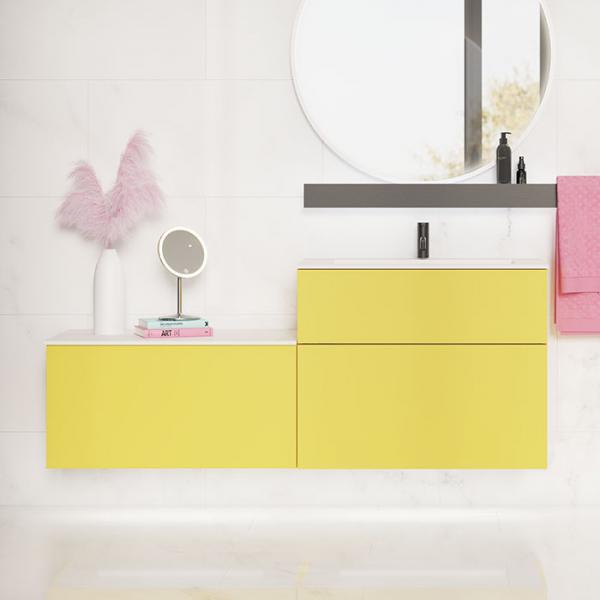 Dansani Luna Urban 160 møbelsæt m/Angular vask og skuffer - Valgfri farve