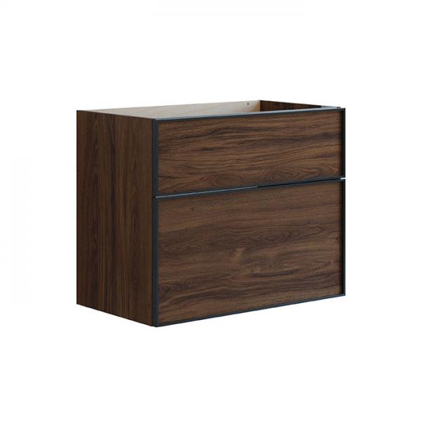 Dansani Luna Urban vaskeskab 80x64 m/skuffer - Brun eg/sort ramme Dansani Luna Urban vaskeskab 80x64 m/skuffer - Brun eg/sort ramme