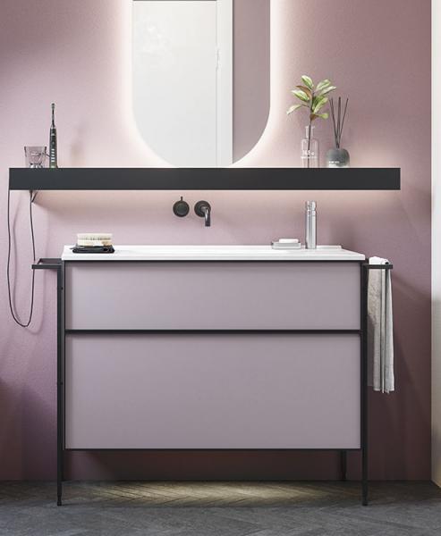 Dansani Luna Urban 100 møbelsæt m/Kantate vask og håndklædeholder - Høj - Valgfri farve/sort ramme