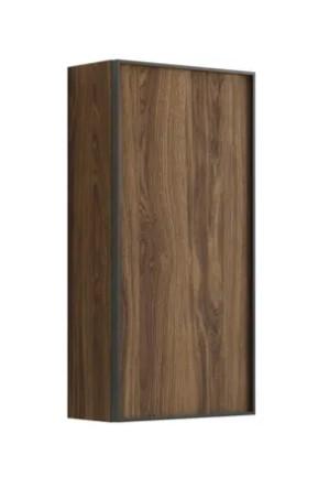 Dansani Luna Urban overskab - Højrehængslet - Brun eg/Sort ramme
