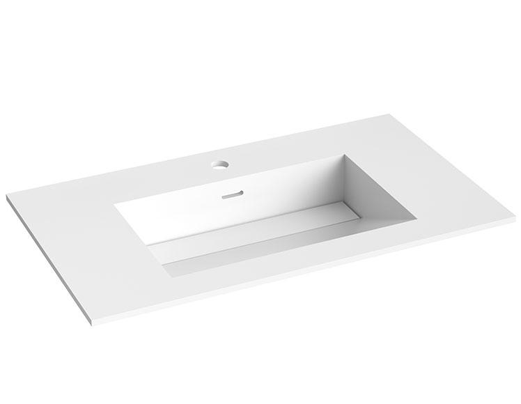 Strømberg Corian 80 møbelvask - 1 hanehul - Mat hvid Strømberg Corian 80 møbelvask - 1 hanehul - Mat hvid