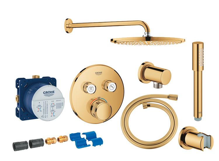 Grohe SmartControl komplet brusesystem med Rainshower 310 hovedbruser til indbygning - Poleret Cool Sunrise Grohe SmartControl komplet brusesystem med Rainshower 310 hovedbruser til indbygning - Poleret Cool Sunrise