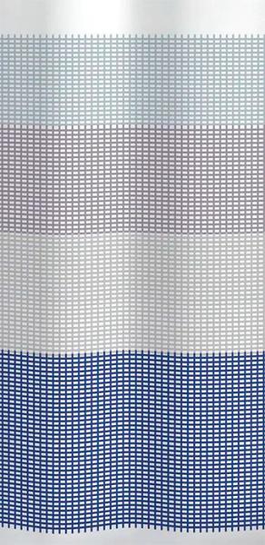 Hefe badeforhæng blåt/hvidt 120 x 200 cm Hefe badeforhæng blåt/hvidt 120 x 200 cm