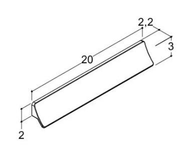 Dansani Wing møbelgreb 20 cm - Mat bronze Dansani Wing møbelgreb 20 cm - Mat bronze
