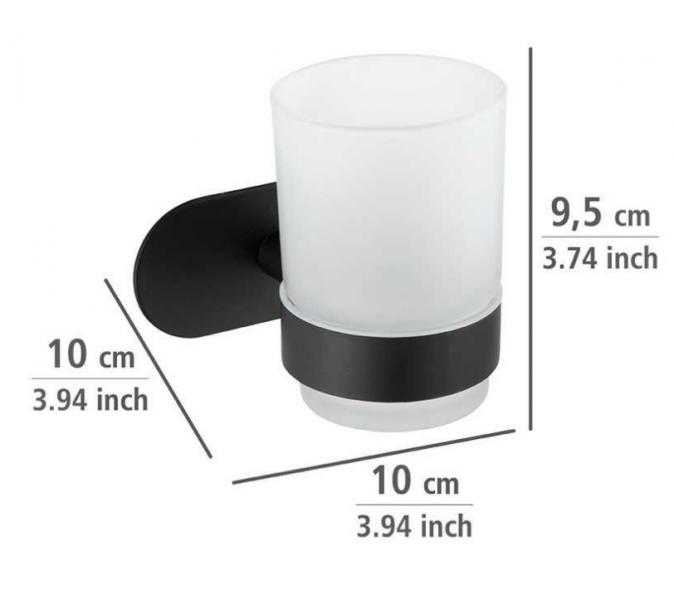 Wenko Orea tandbørstekrus til væg - Mat sort - Skuefri Wenko Orea tandbørstekrus til væg - Mat sort - Skuefri