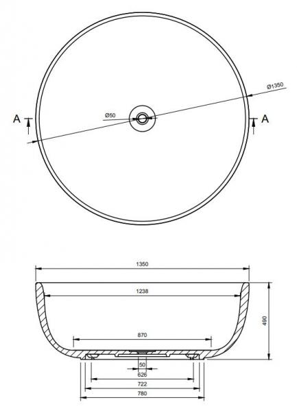 Ideavit Solidround fritstående badekar Ø135 cm - Mat hvid Ideavit Solidround fritstående badekar Ø135 cm - Mat hvid