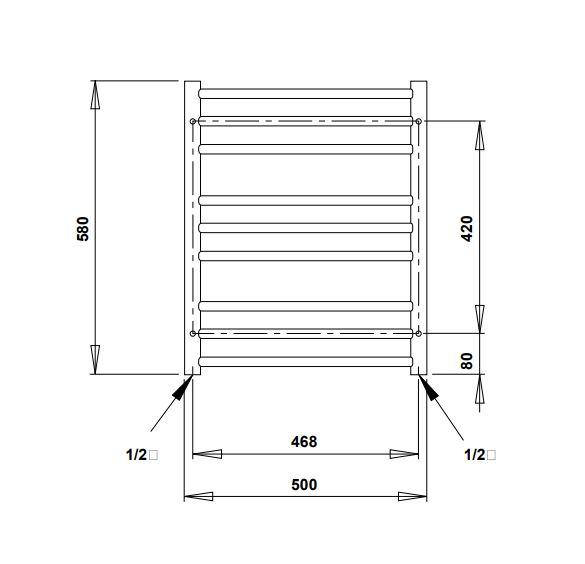 Strømberg Sorano el-håndklædetørrer - 50x58 cm - Krom Strømberg Sorano el-håndklædetørrer - 50x58 cm - Krom