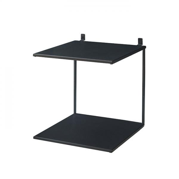 Sort dobbelt hylde til akustikpaneler - Vandret/lodret