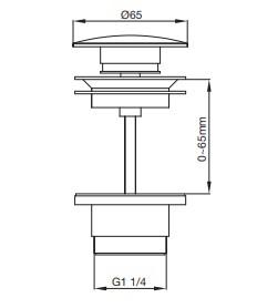 Primy Pop-Up Bundventil - Amber Primy Pop-Up Bundventil - Amber