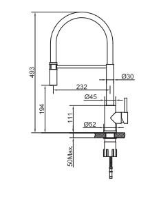 Primy Pro Køkkenarmatur - Rustfrit Stål Primy Pro Køkkenarmatur - Rustfrit Stål
