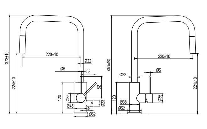 Primy Steel Accent Square køkkenarmatur m/udtræk - Rustfrit stål Primy Steel Accent Square køkkenarmatur m/udtræk - Rustfrit stål