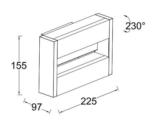 Lutec Architectural Conroy udendørslampe til væg Lutec Architectural Conroy udendørslampe til væg