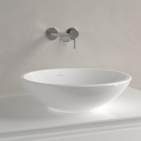 V&B Loop&Friends 43 fritstående bowlevask - Med overløb - Ceramic+