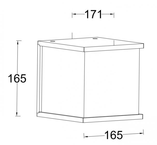 Lutec Architectural Box Cube udendørslampe til væg Lutec Architectural Box Cube udendørslampe til væg