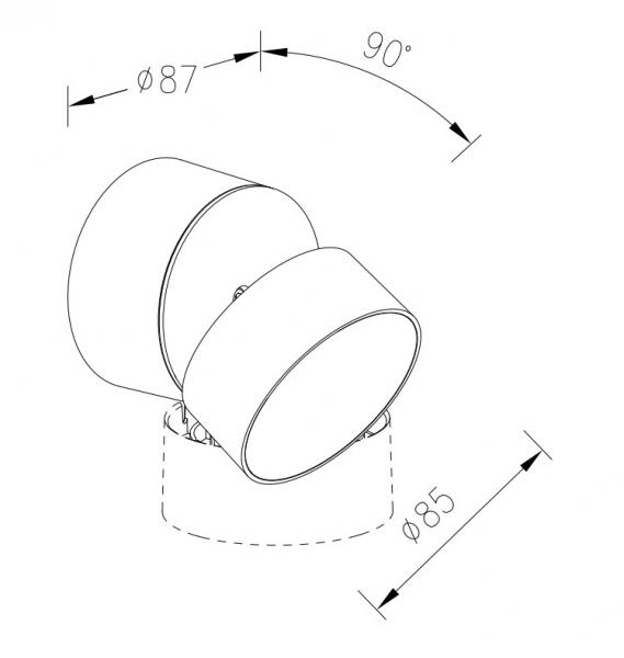 Lutec Architectural Trumpet udendørslampe til væg - Mini