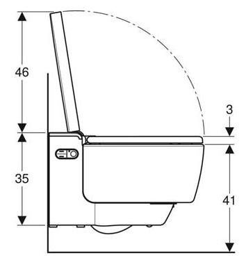 Geberit AquaClean Mera Comfort væghængt bidettoilet m/Turboflush og KeraTect Geberit AquaClean Mera Comfort væghængt bidettoilet m/Turboflush og KeraTect