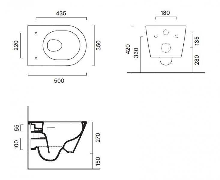 Catalano Zero 50 væghængt toilet m/Silentech, skjult montering og CataGlaze+ Catalano Zero 50 væghængt toilet m/Silentech, skjult montering og CataGlaze+