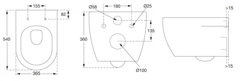 Pressalit væghængt toilet m/Comfort D2 sæde Pressalit væghængt toilet m/Comfort D2 sæde