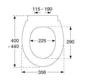 Pressalit 752 toiletsæde m/soft close og låg - Hvid Pressalit 752 toiletsæde m/soft close og låg - Hvid