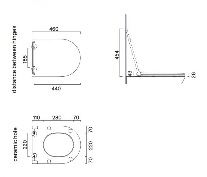 Catalano toiletsæde m/SoftClose og TakeOff - Mat hvid