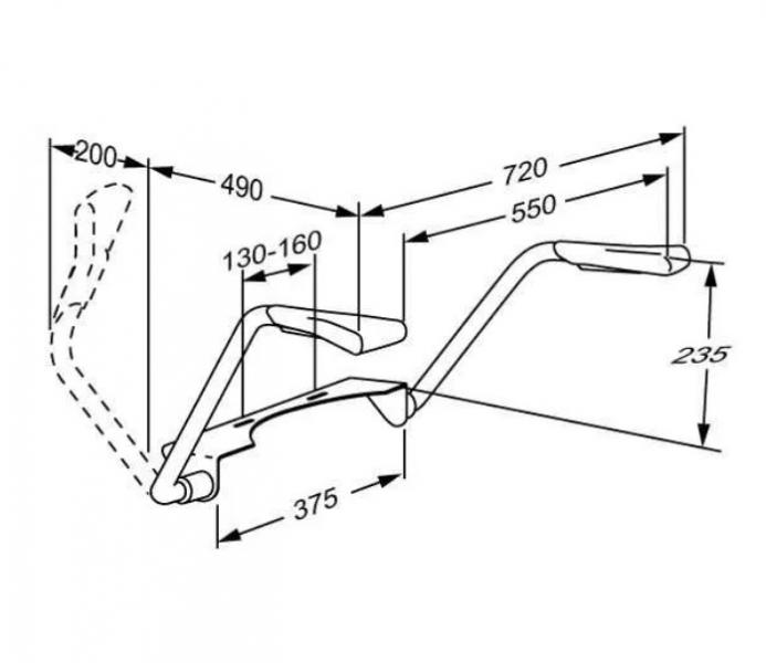 Pressalit TMA 2 armstøtte til armstøtte til montering på toilet Pressalit TMA 2 armstøtte til armstøtte til montering på toilet