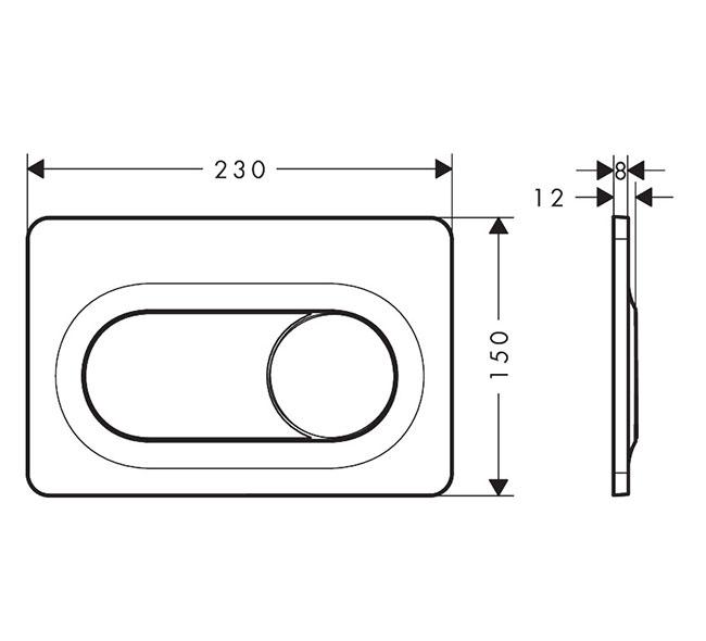 hansgrohe iFrame Original S betjeningsplade - Hvid hansgrohe iFrame Original S betjeningsplade - Hvid