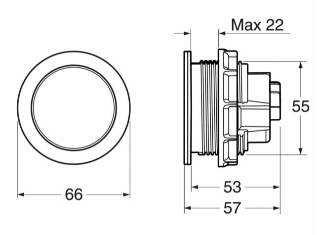Gustavsberg Triomont XS/XT enkeltskyl, rustfri metal Gustavsberg Triomont XS/XT enkeltskyl, rustfri metal
