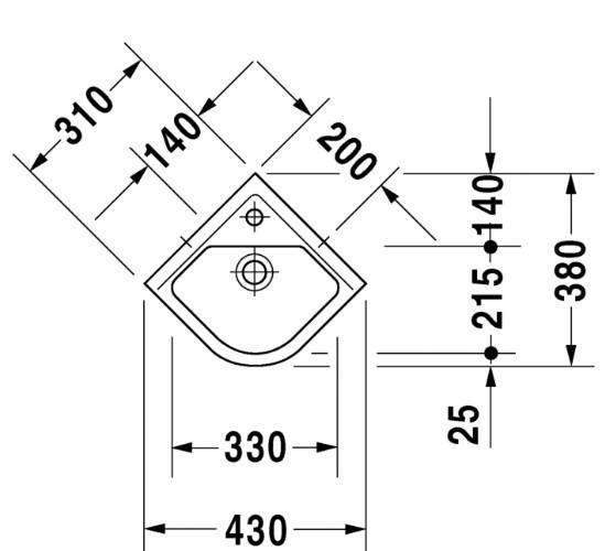 Duravit Starck 3 44 t/væg - Hjørne Duravit Starck 3 44 t/væg - Hjørne