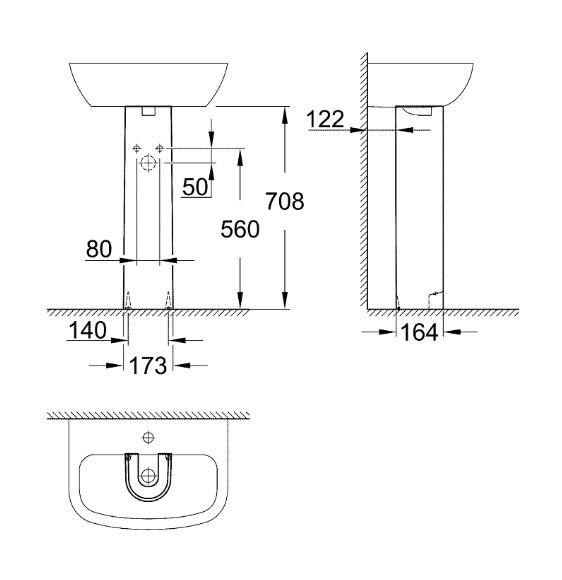 Grohe Bau Ceramic helsøjle