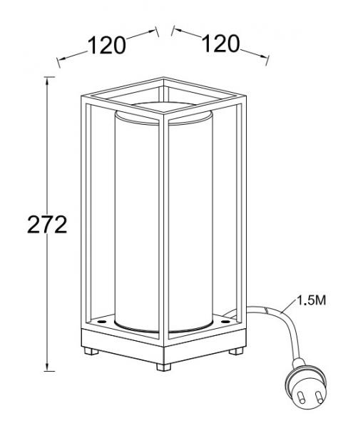 Lutec Tradition Flair udendørs bordlampe - Mat sort