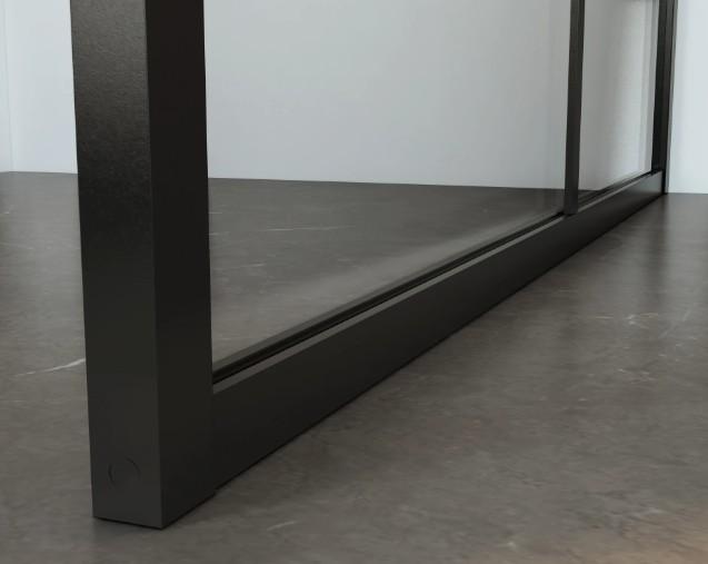 Lavabo Walk In fast brusevæg - Klar glas/Mat sort - 90 cm Lavabo Walk In fast brusevæg - Klar glas/Mat sort - 90 cm