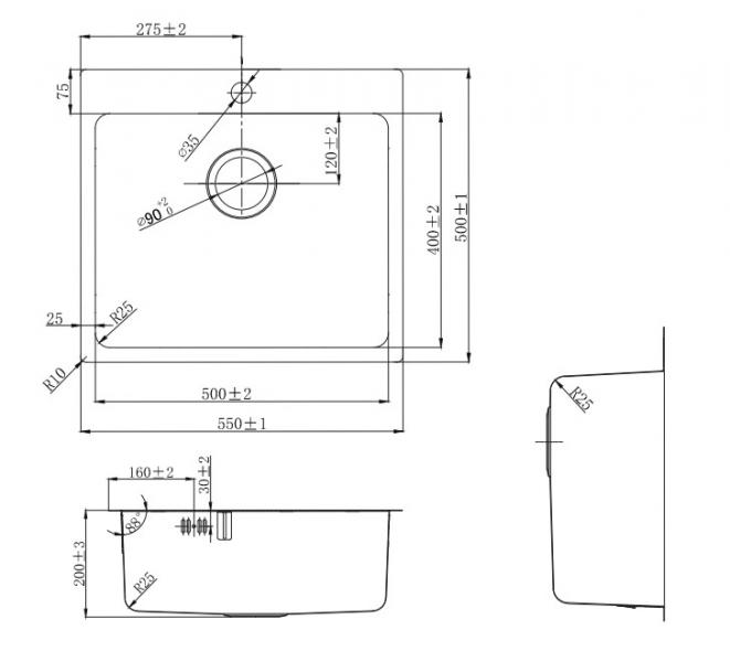 Lavabo LA 550 køkkenvask - Kobber PVD Lavabo LA 550 køkkenvask - Kobber PVD