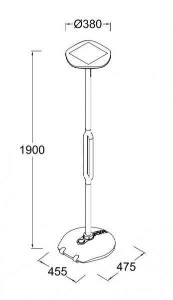 Lutec Poppy udendørslampe m/solceller og højtaler Lutec Poppy udendørslampe m/solceller og højtaler