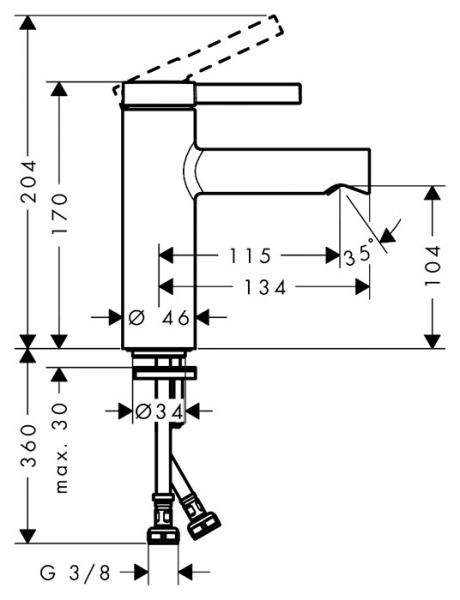 hansgrohe Zesis S håndvaskarmatur 100 CoolStart u/bundventil - Krom
