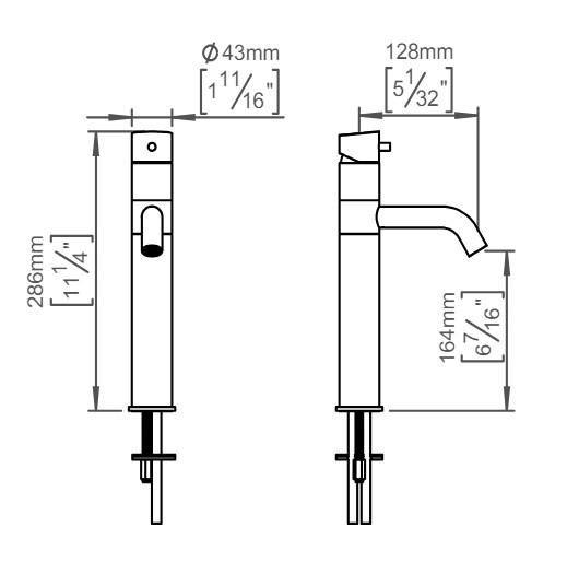 QTOO håndvaskarmatur t/bowlevask - Poleret rustfrit stål