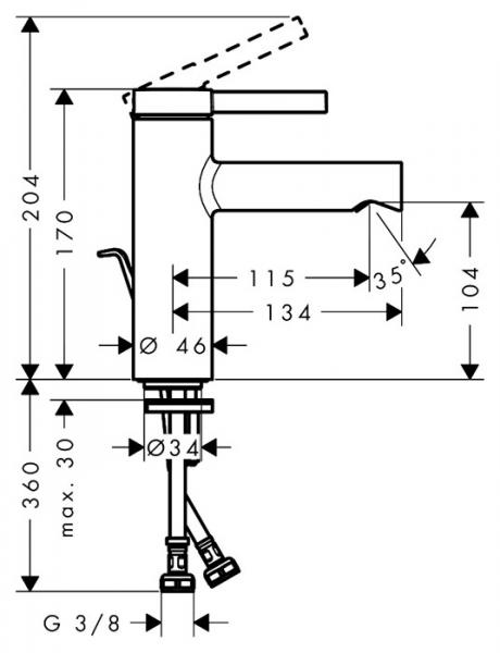 hansgrohe Zesis S håndvaskarmatur 100 CoolStart m/løft-op bundventil - Mat sort