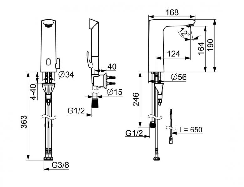 Oras Electra 9362FZ safety berøringsfri vandhane m/håndbruser - Krom Oras Electra 9362FZ safety berøringsfri vandhane m/håndbruser - Krom