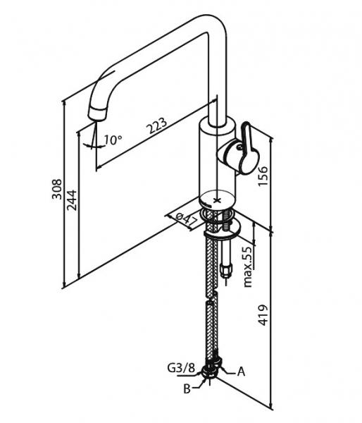 Damixa Silhouet køkkenarmatur - Matsort Damixa Silhouet køkkenarmatur - Matsort