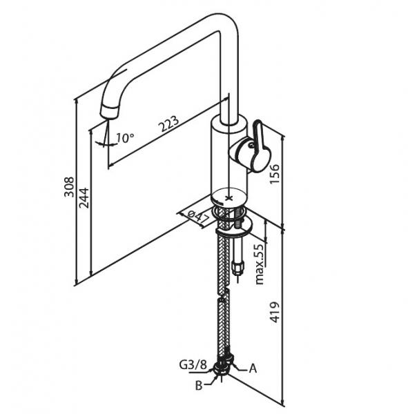Damixa Silhouet køkkenarmatur - Børstet kobber Damixa Silhouet køkkenarmatur - Børstet kobber